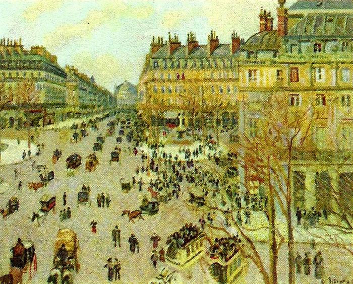 Camille Pissarro avenue de l, opera oil painting picture